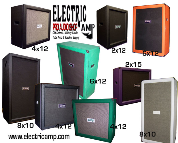 empty speaker cabinets for guitar and bass musicians